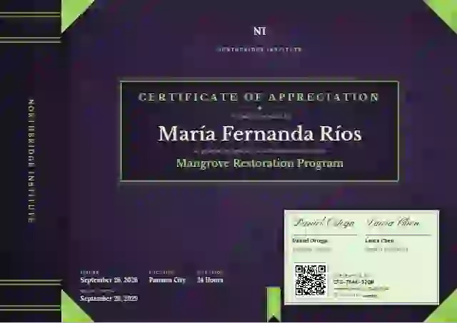 Bound Volume Fern volunteer appreciation certificate template