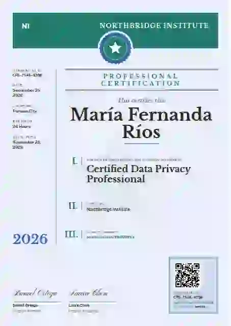 Decree Folio Seafoam professional certification certificate template