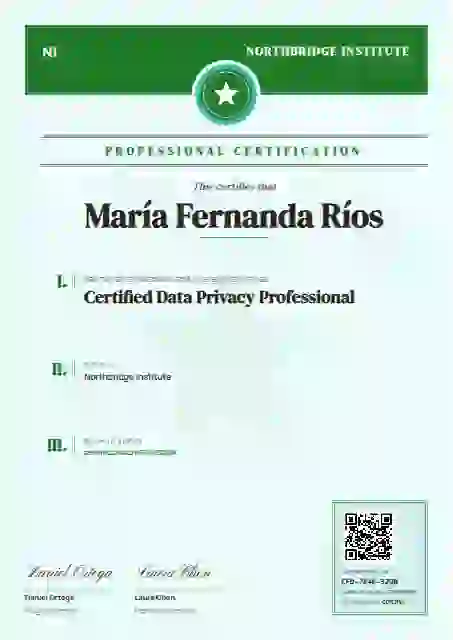 Decree Folio Meadow professional certification certificate template