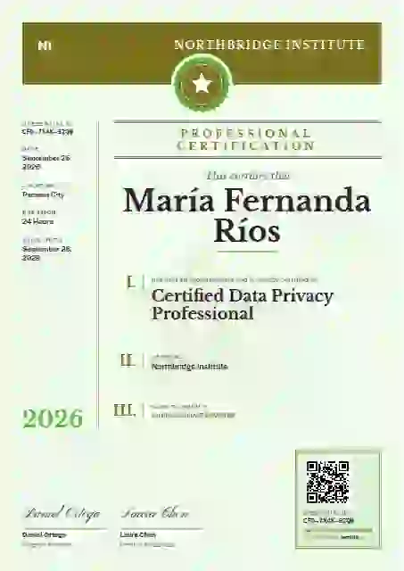 Decree Folio Marigold professional certification certificate template