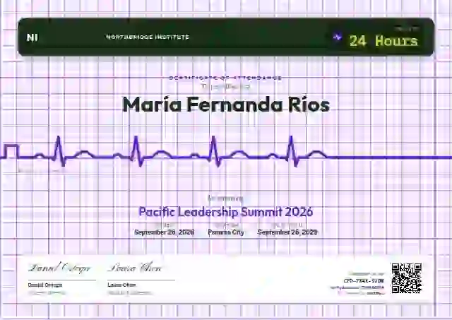 ECG Paper Violet event attendance certificate template
