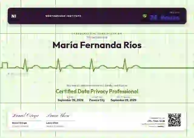 ECG Paper Lime professional certification certificate template
