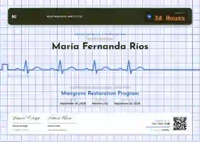 ECG Paper Azure volunteer appreciation certificate template