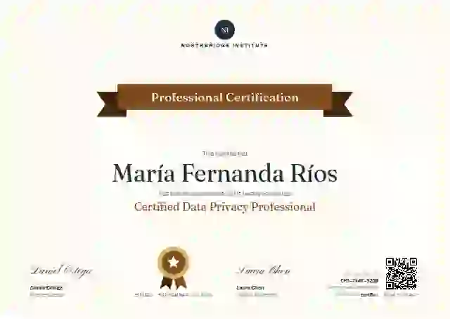 Plantilla de certificado Ribbon Banner Bronze de certificación profesional