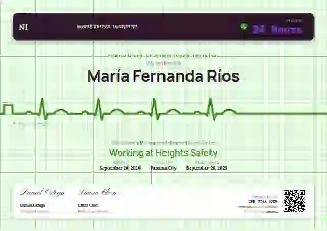 ECG Paper Fern compliance and safety certificate template