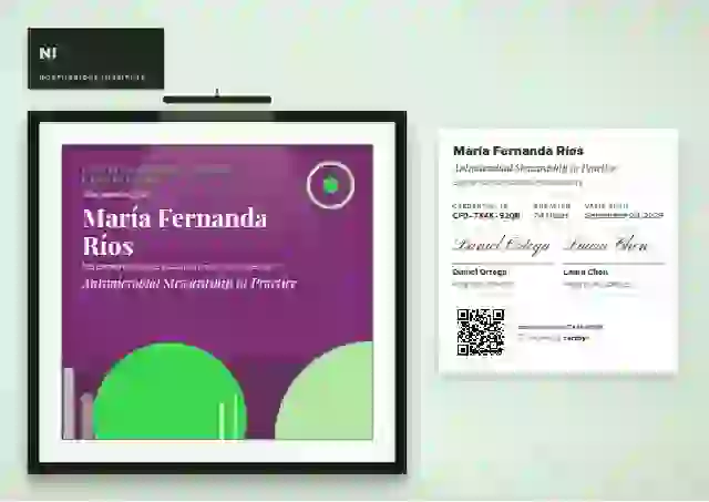 Gallery Placard Fuchsia continuing education certificate template