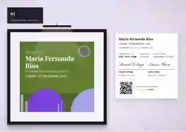Gallery Placard Lime hackathon certificate template