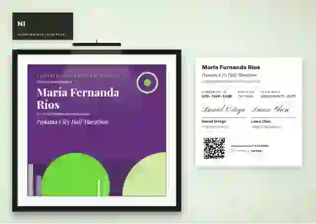 Gallery Placard Orchid sports certificate template