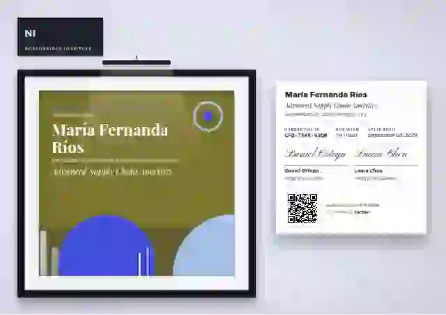 Gallery Placard Marigold course completion certificate template