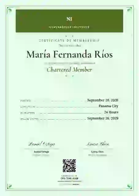 Menu Card Lime membership certificate template
