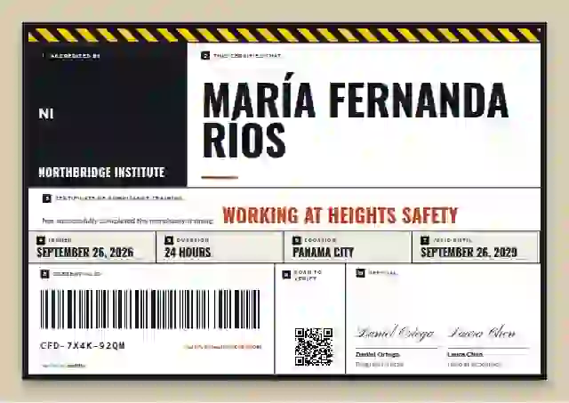 Pallet Label Vermilion compliance and safety certificate template