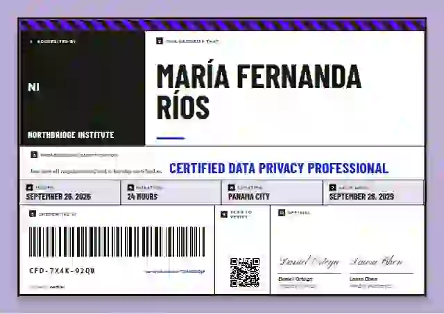 Pallet Label Ultramarine professional certification certificate template