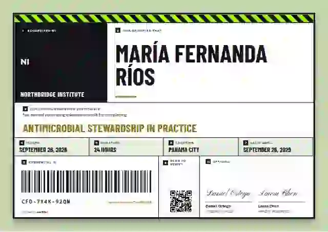 Pallet Label Marigold continuing education certificate template