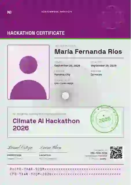 Passport Page Fuchsia hackathon certificate template