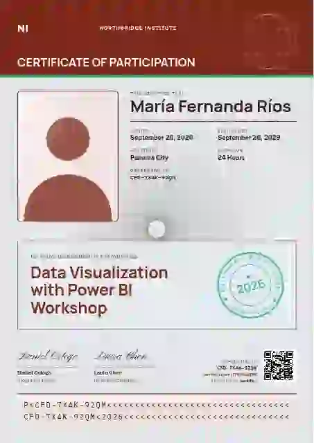 Passport Page Vermilion webinar and workshop certificate template