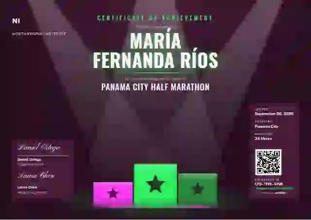 Podium Stage Meadow sports certificate template