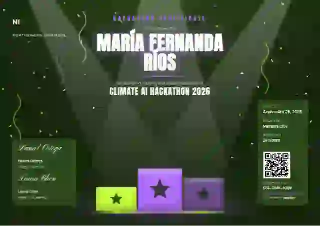 Podium Stage Amethyst hackathon certificate template