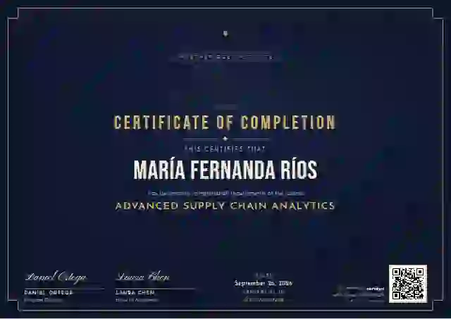 Plantilla de certificado Art Deco Sapphire de finalización de curso