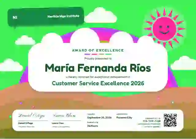 Rainbow Hills Soft Jade awards and achievement certificate template
