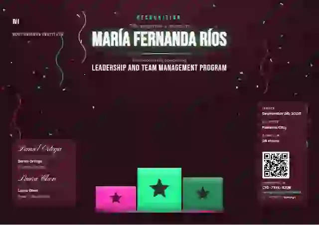 Podium Stage Jade No Spotlights latin america certificate template