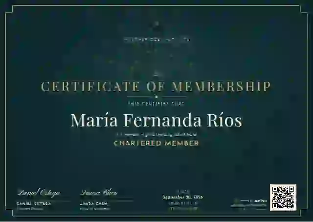 Plantilla de certificado Art Deco Peacock de membresía