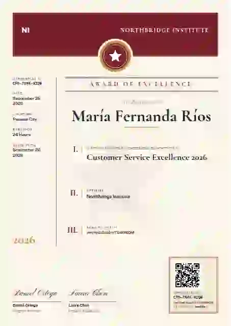 Decree Folio Ruby Tall Header Band awards and achievement certificate template