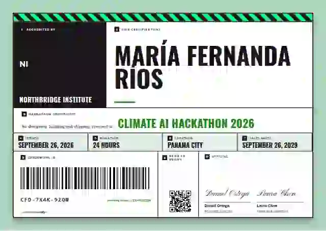 Pallet Label Meadow Thin Frame hackathon certificate template