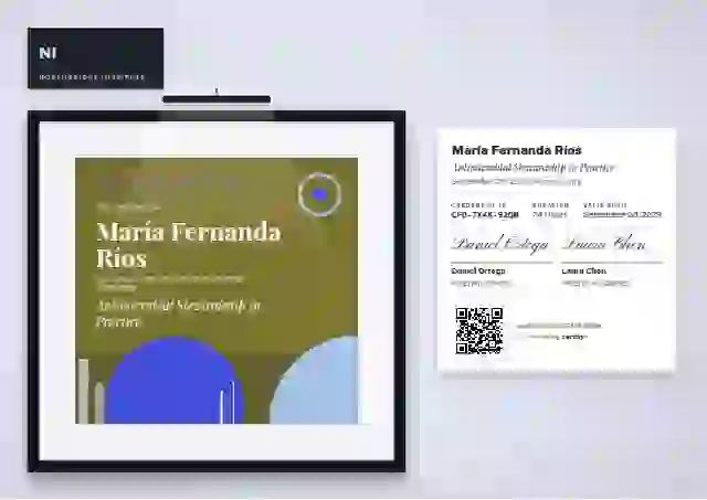 Gallery Placard Marigold Wide Mat continuing education certificate template