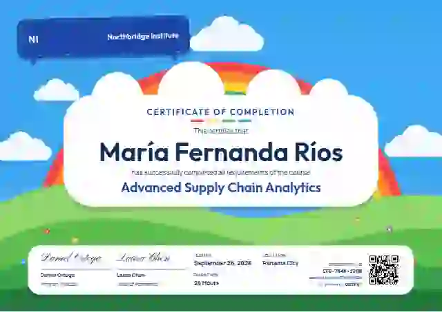 Rainbow Hills Sapphire No Sun course completion certificate template