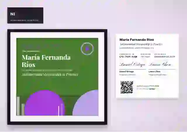 Gallery Placard Fern No Picture Light continuing education certificate template