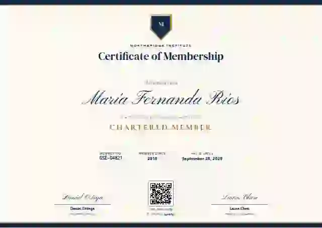 Plantilla de certificado Crest de membresía