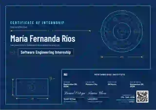 Workshop Blueprint internship certificate template