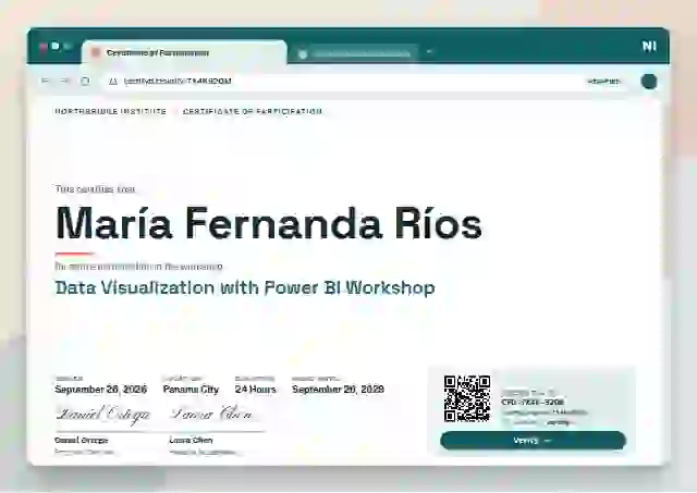 Browser Window webinar and workshop certificate template