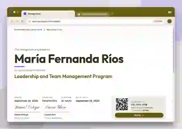 Browser Window Marigold latin america certificate template