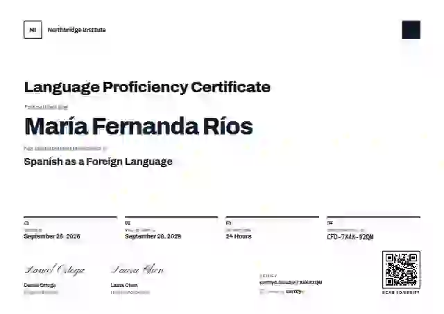 Plantilla de certificado Swiss Grid Mono de dominio de idiomas