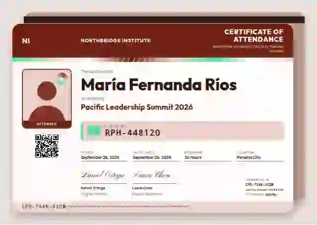 Licence Card Vermilion event attendance certificate template