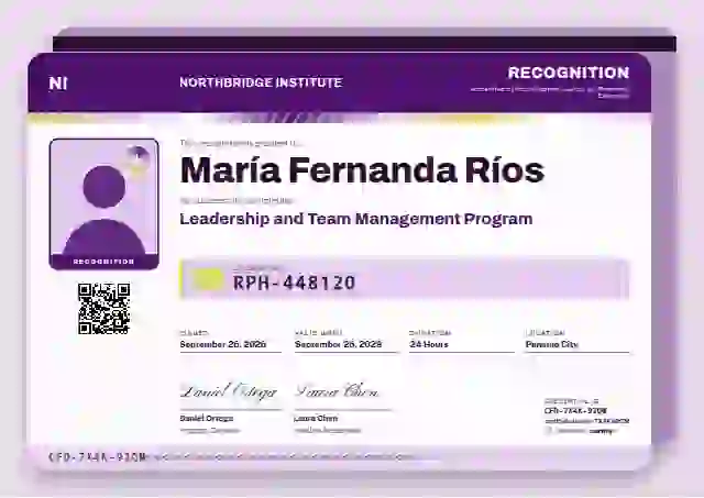 Licence Card Orchid latin america certificate template