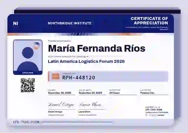 Licence Card Ultramarine conference speaker certificate template