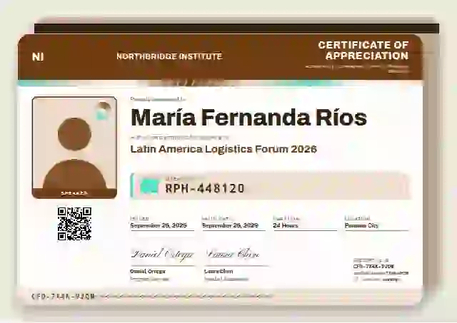 Licence Card Tangerine conference speaker certificate template