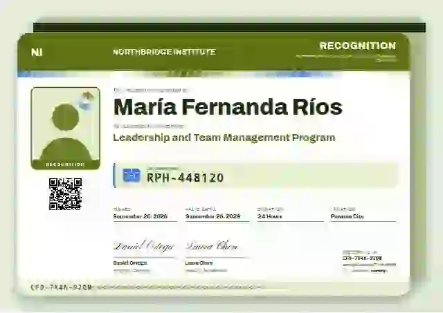 Licence Card Lime latin america certificate template