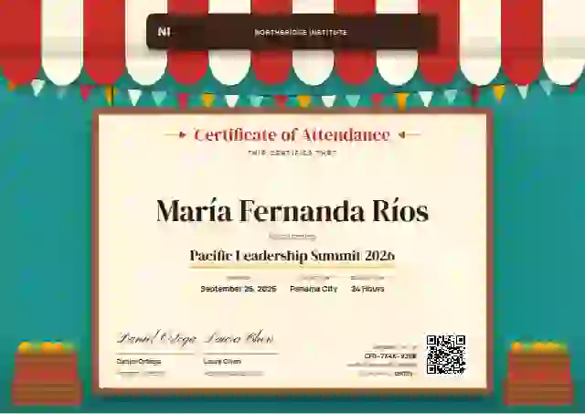 Market Awning Scarlet event attendance certificate template