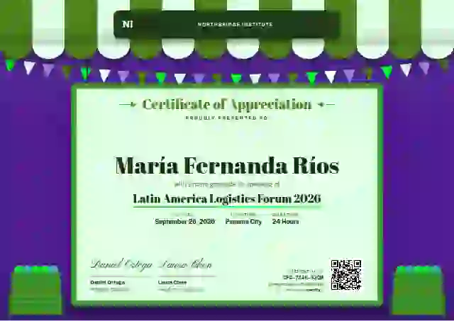 Market Awning Fern conference speaker certificate template