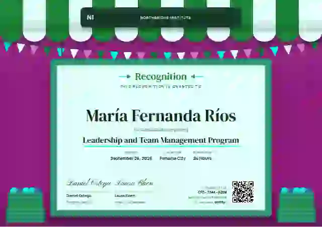 Market Awning Meadow latin america certificate template