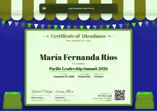 Market Awning Lime event attendance certificate template