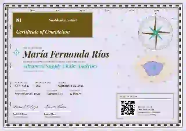 Plantilla de certificado Nautical Chart Marigold de finalización de curso