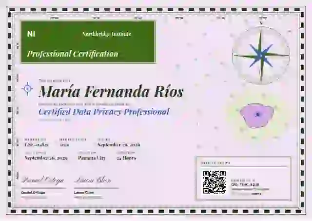 Plantilla de certificado Nautical Chart Fern de certificación profesional