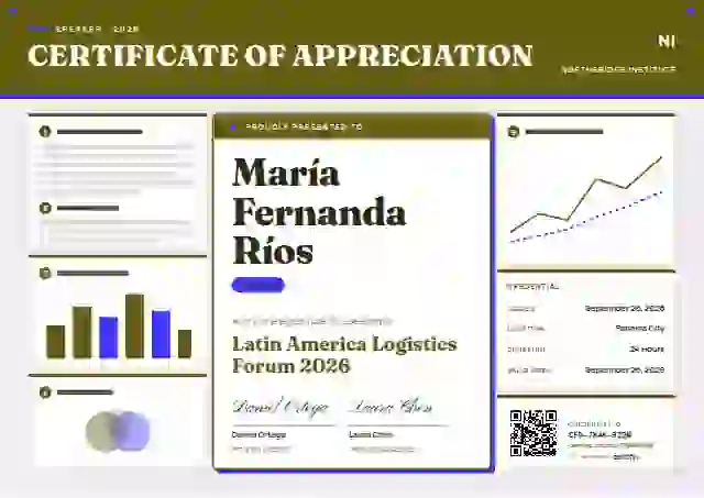 Plantilla de certificado Poster Session Marigold de ponente de conferencia