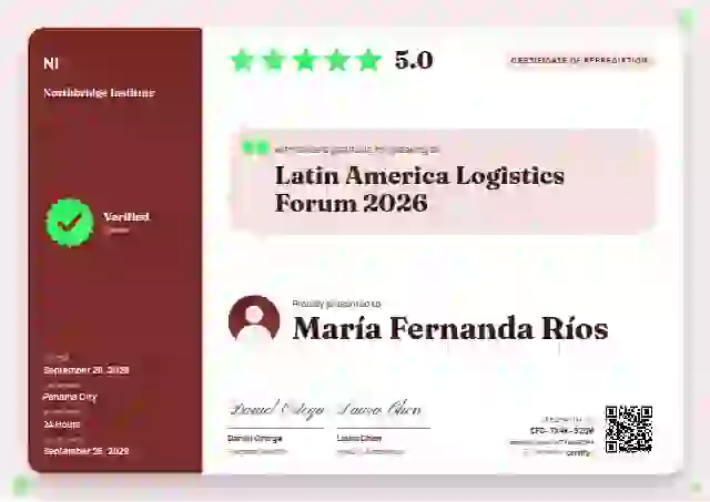 Review Card Scarlet conference speaker certificate template