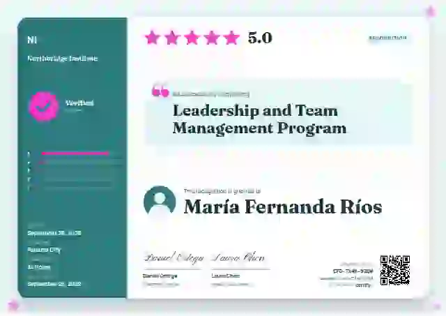 Review Card Lagoon latin america certificate template