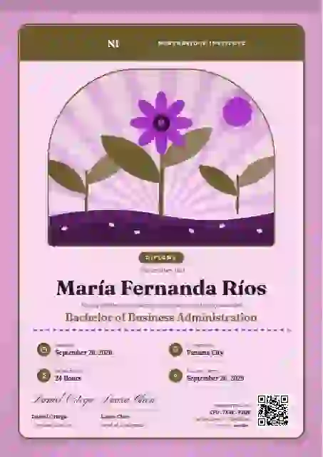 Seed Packet Marigold academic diploma certificate template